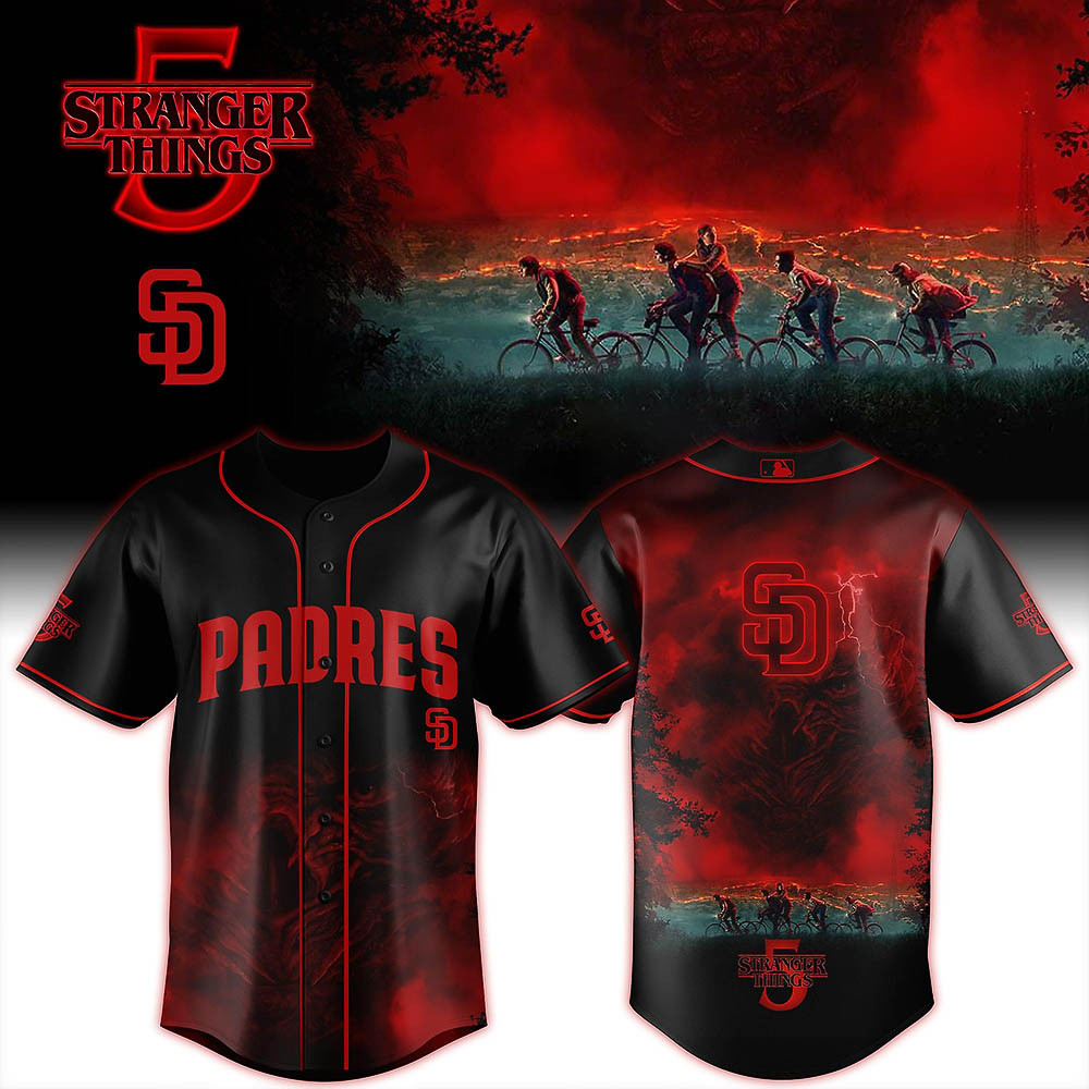 SD Padres x Stranger Things Jersey 2025 Baseball Player Gift Ideas