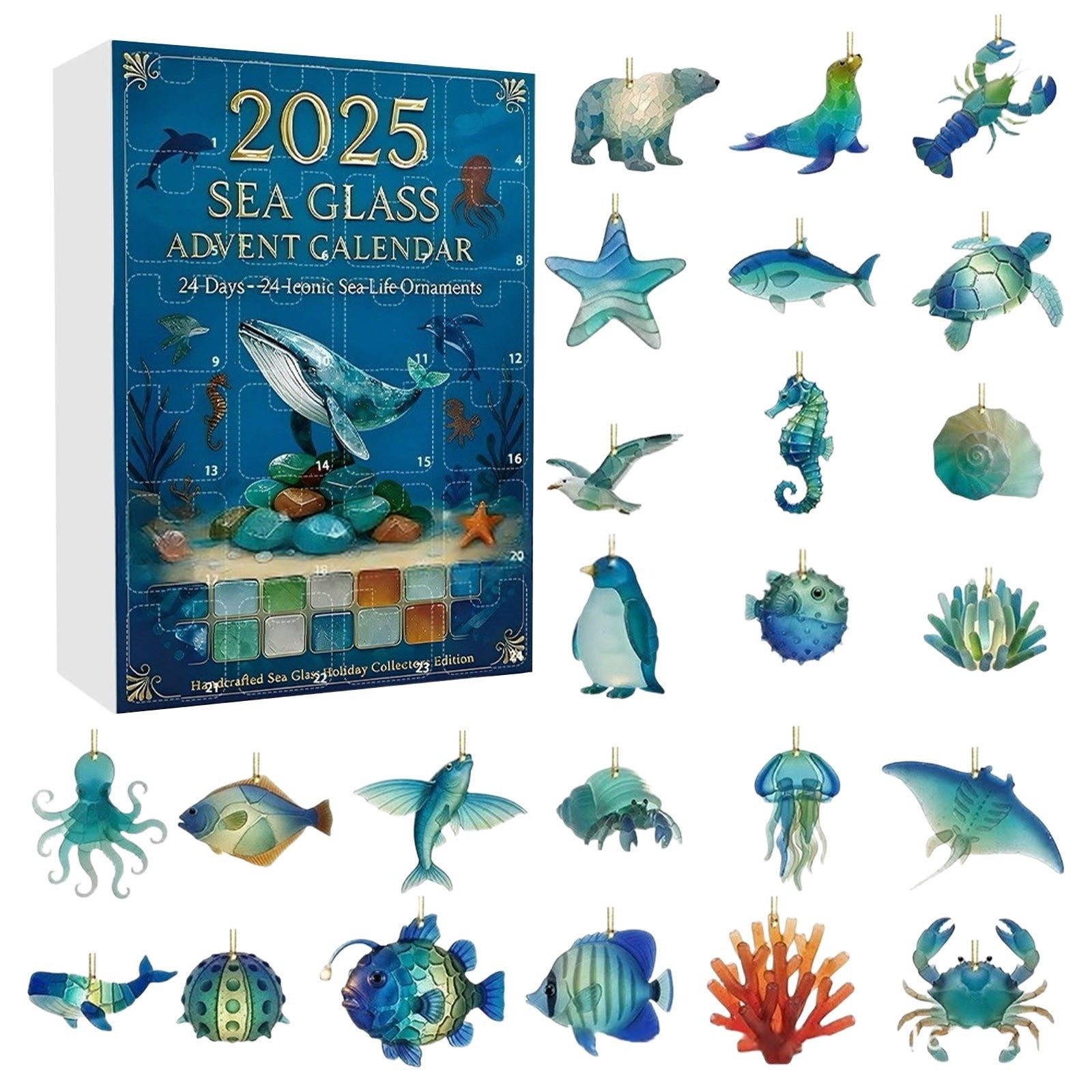 Sea Animals Advent Calendar Xmas Decor Animal Advent Calendar Christmas Gifts For Animal Lovers