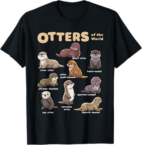 Sea Animals T-Shirt Otters Of The World Best Monterey Bay Aquarium Otter Shirt