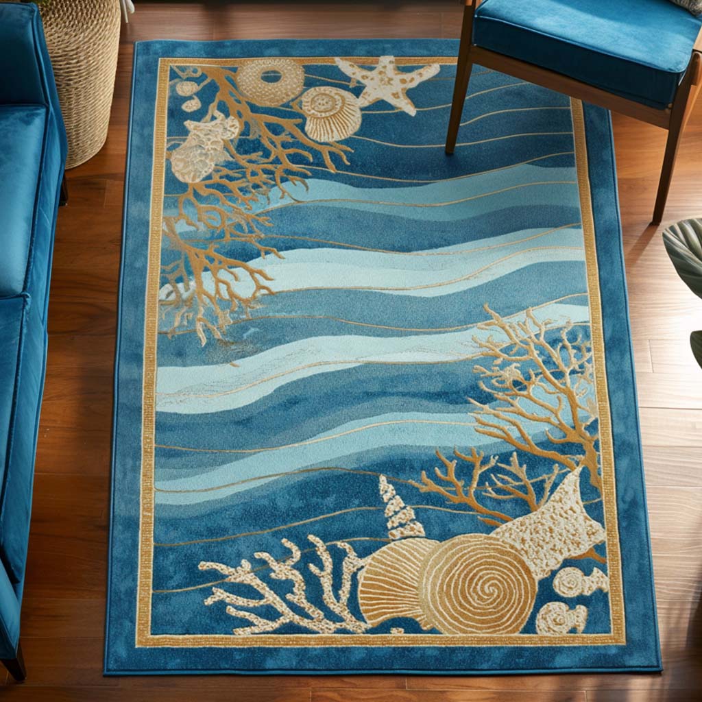 Sea Area Rug Entryway Design Ideas Ocean Themed Gift