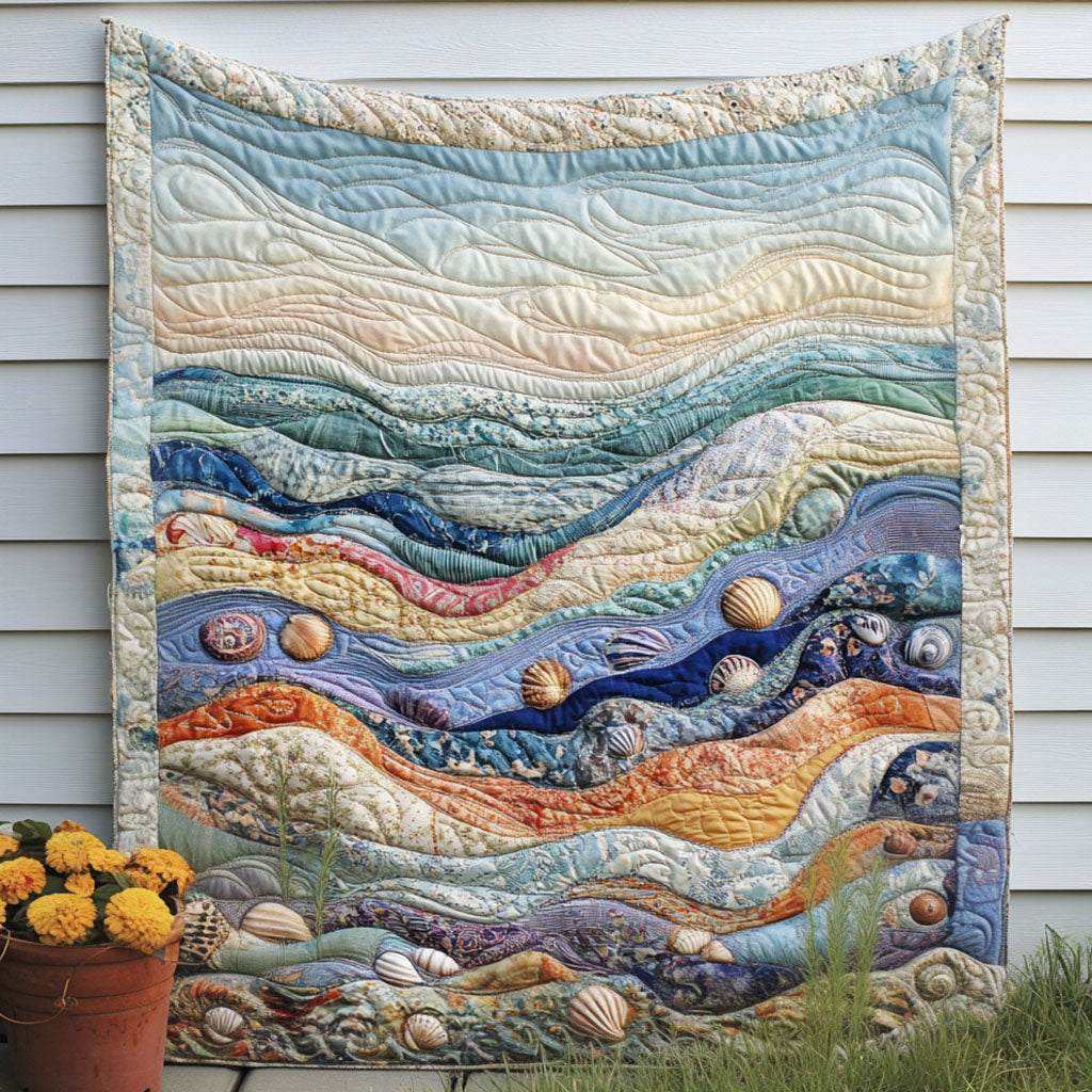 Sea Bloom Quilted Blanket Best Couch Throw Blanket Christmas Gift Ideas For Cats