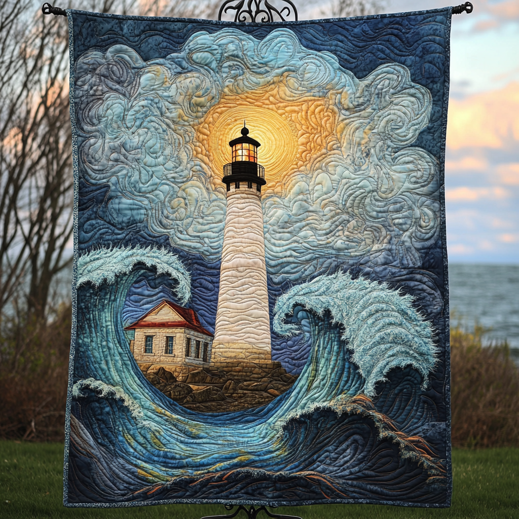 Sea Breeze Beacon Quilted Blanket Christmas Soft Blanket