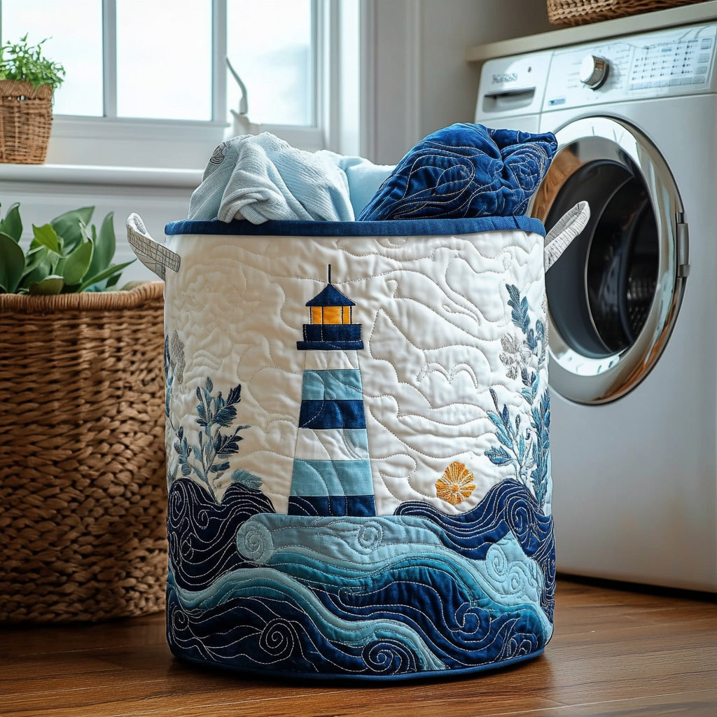 Sea Breeze Light Quilted Laundry Basket Best Gift For Him