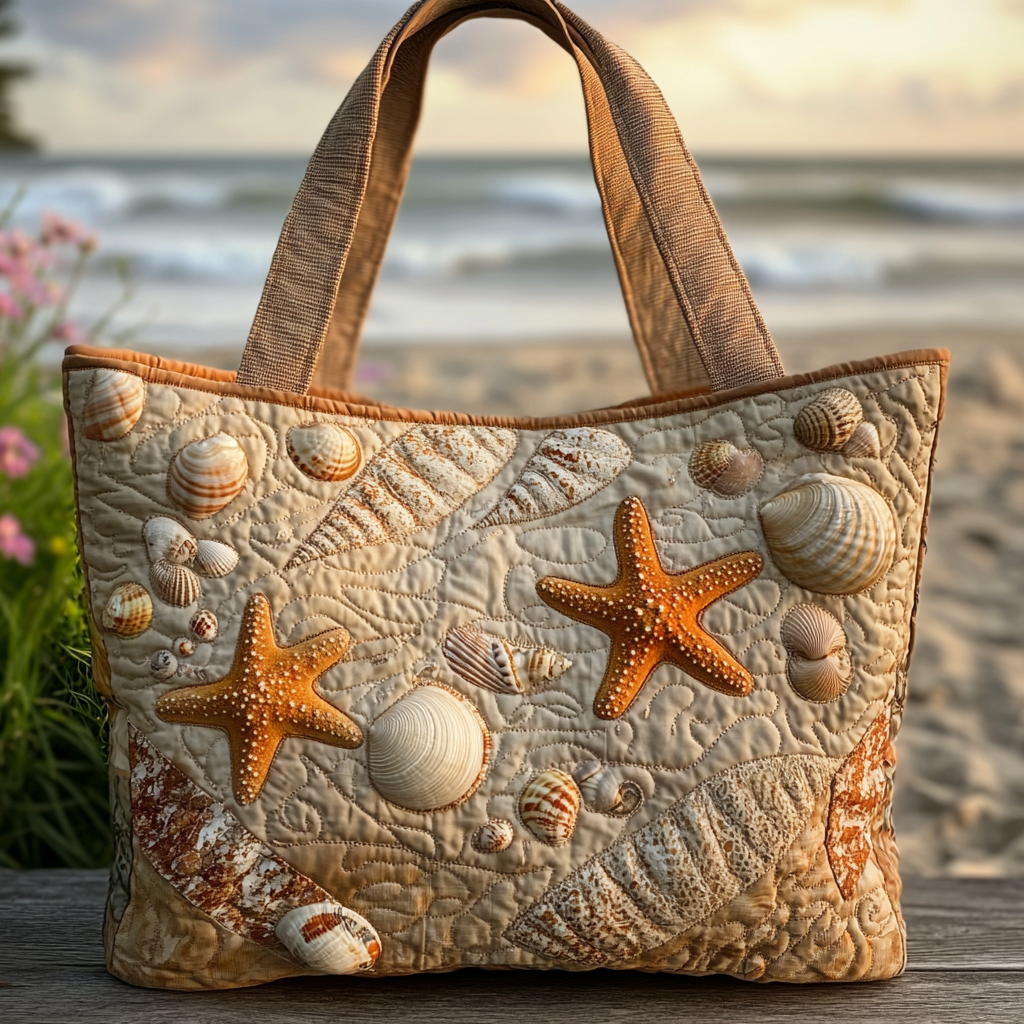 Sea Breeze Quilted Tote Bag Beach Related Gifts