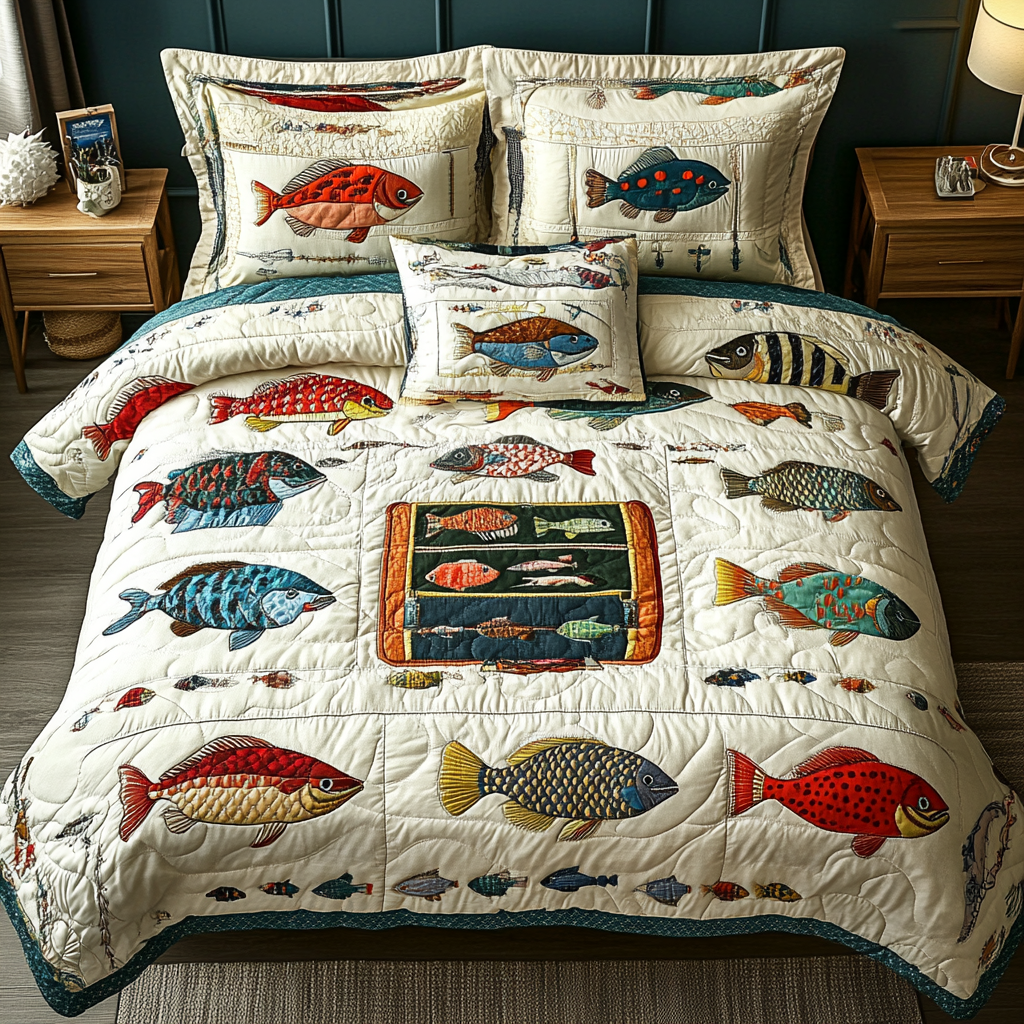 Sea Dreams Quilted Bedding Set Soft Bedding Set That Makes a Great Christmas Gift