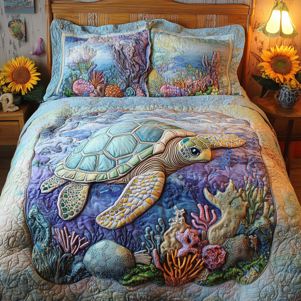 Sea Escape Quilted Bedding Set Best Christmas Duvet Sets Lighthouse Gifts For Him