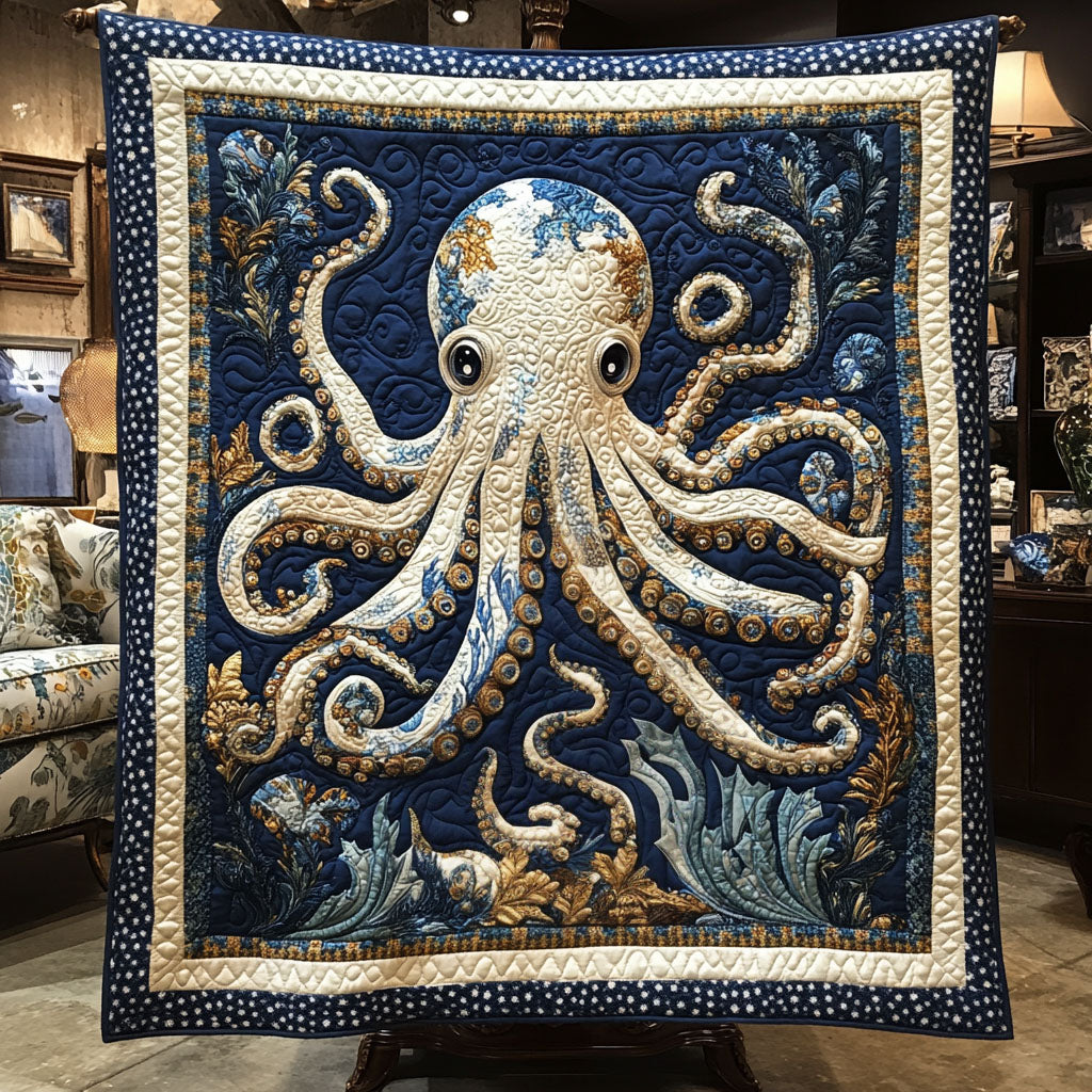 Sea Giant Quilted Blanket Nice Throw Blanket Octopus Novelty Gifts