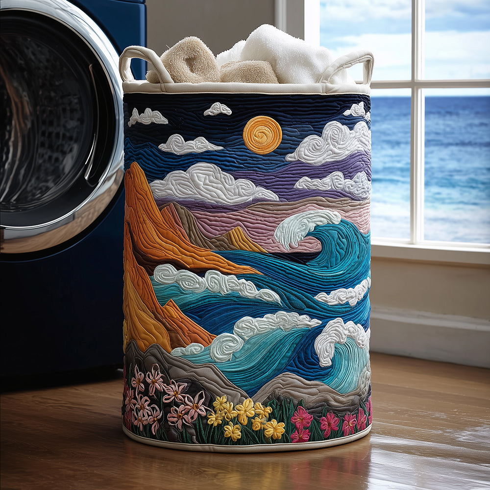Sea Horizon Quilted Laundry Basket Top Choice For Housewarming