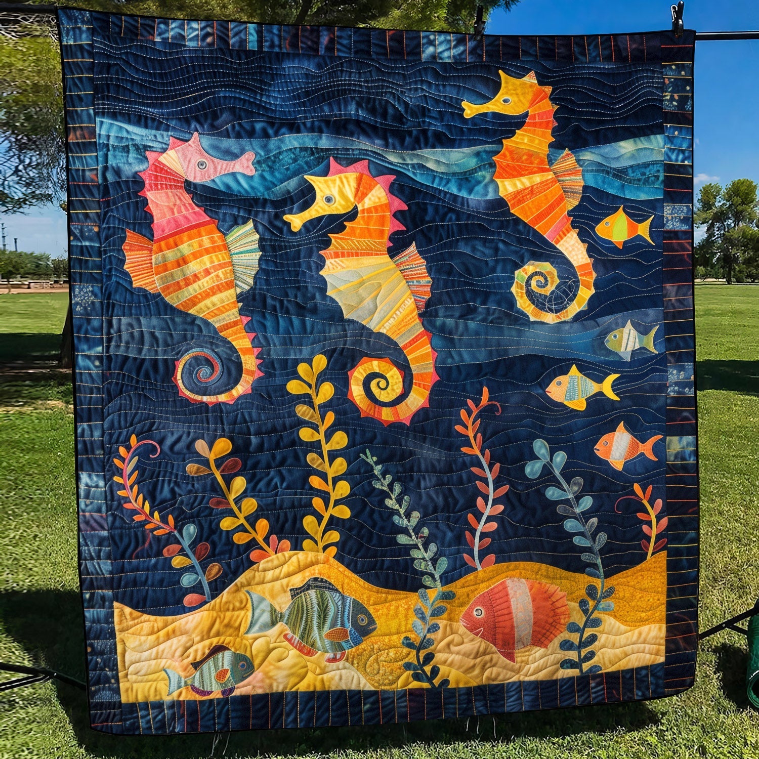 Sea Jewel Quilted Blanket Christmas Plush Blanket