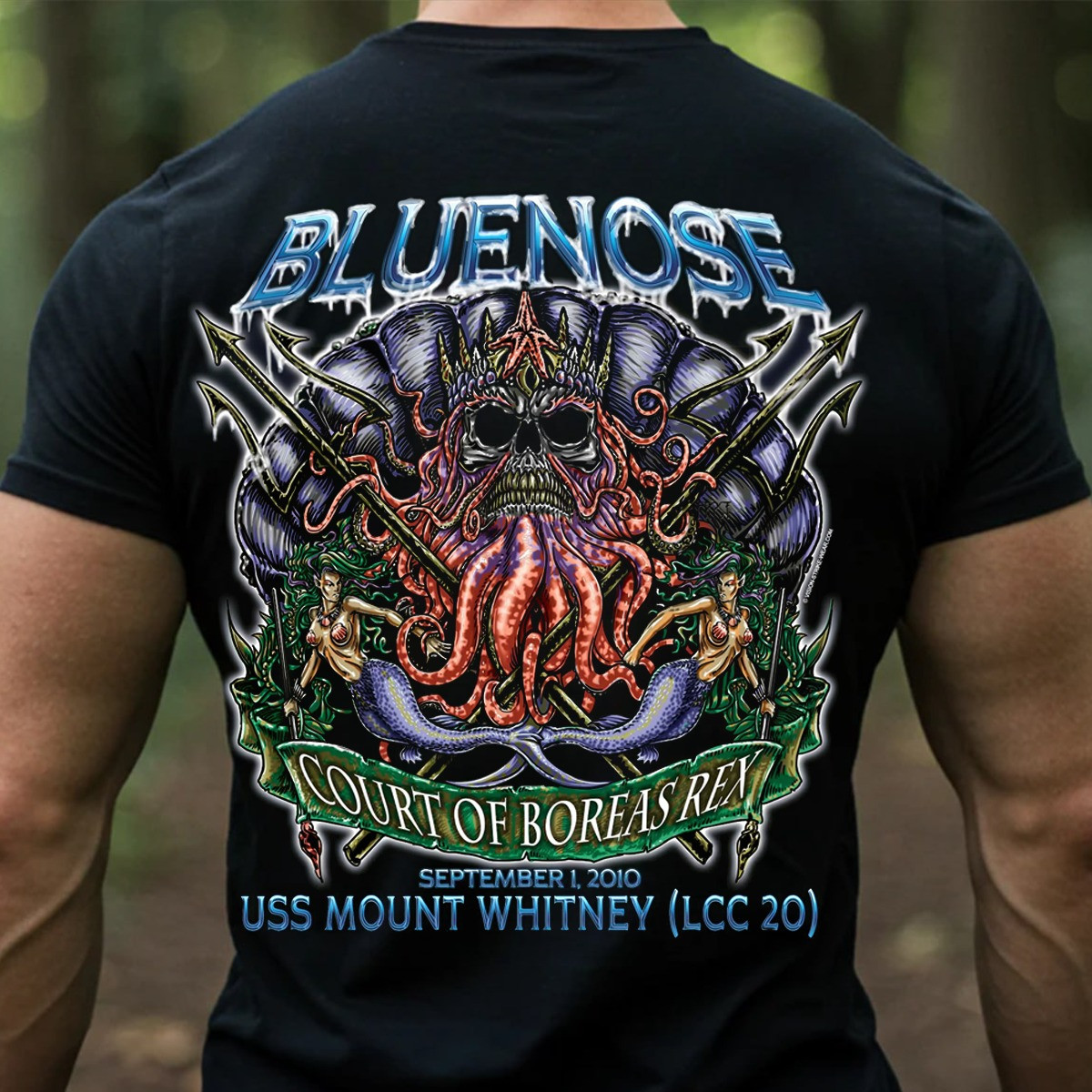 Sea King And Trident Navy Veteran T-shirt Bluenose Court Of Boreas Rex LCC 20 Tee Gift Ideas