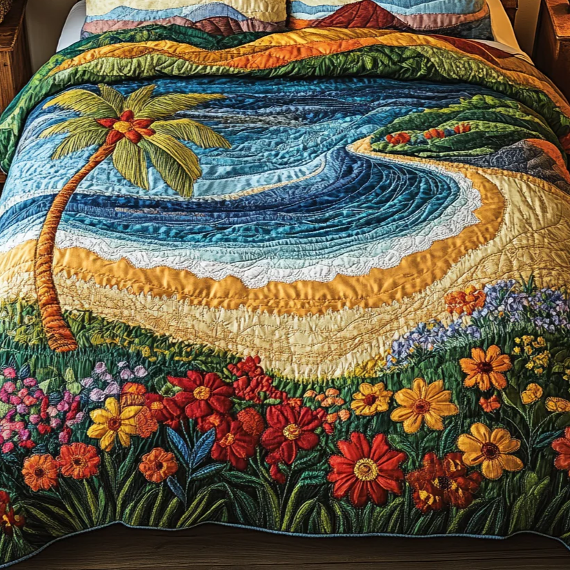 Sea Melody Quilted Blanket Sofa Couch Throw Blanket Gifts For People Love Elephant