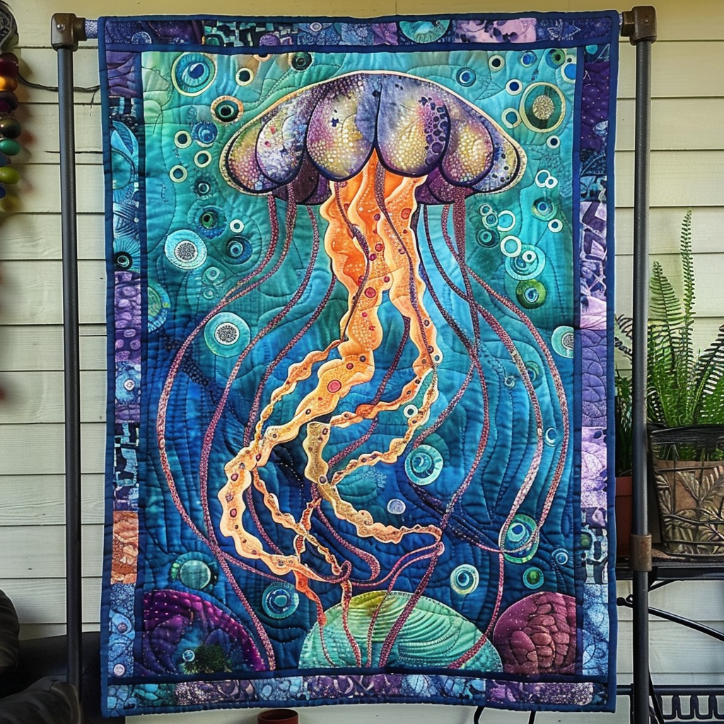 Sea Serenade Quilted Blanket Christmas Gifts For Ocean Lovers