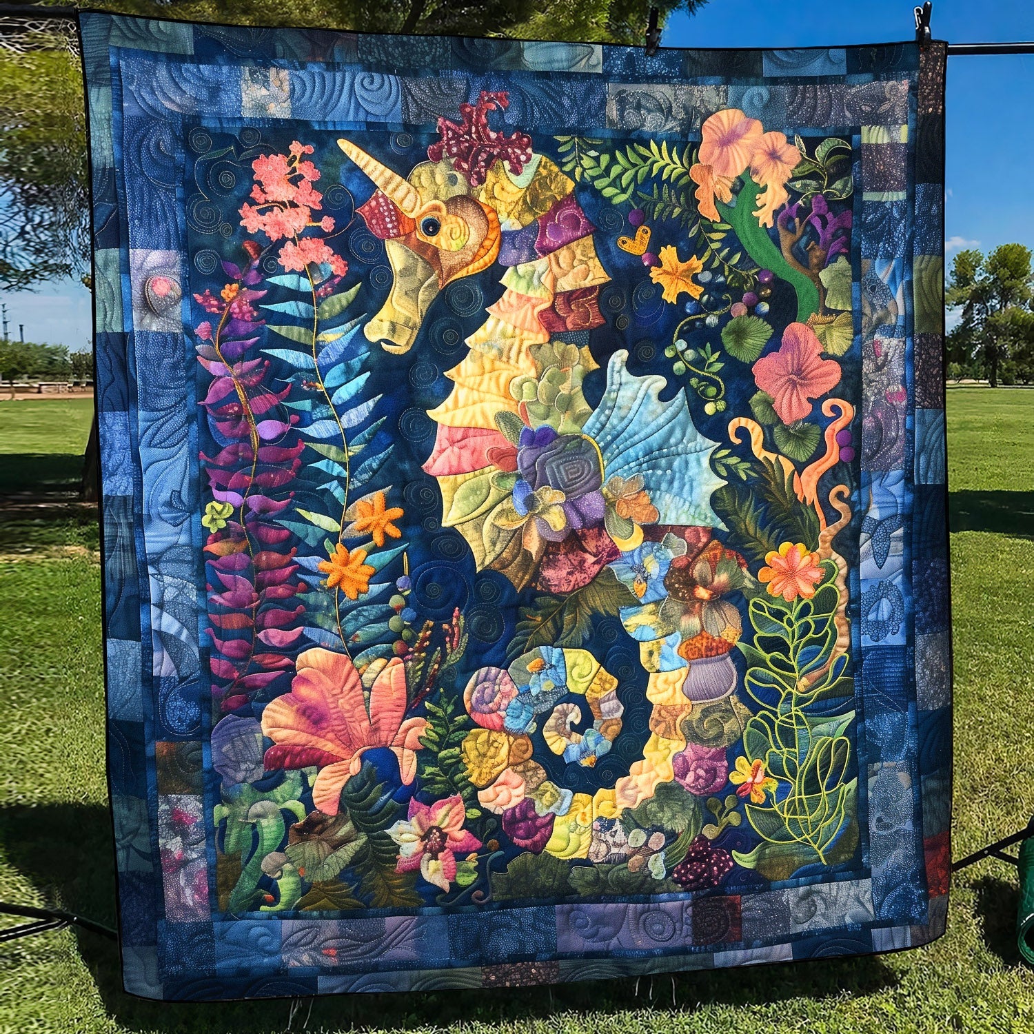 Sea Spirits Quilted Blanket Christmas Plush Blanket