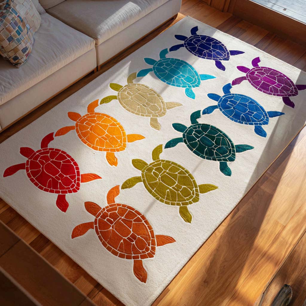 Sea Turtle Area Rug Christmas Entry Way Decor Best Gifts For Ocean Lovers
