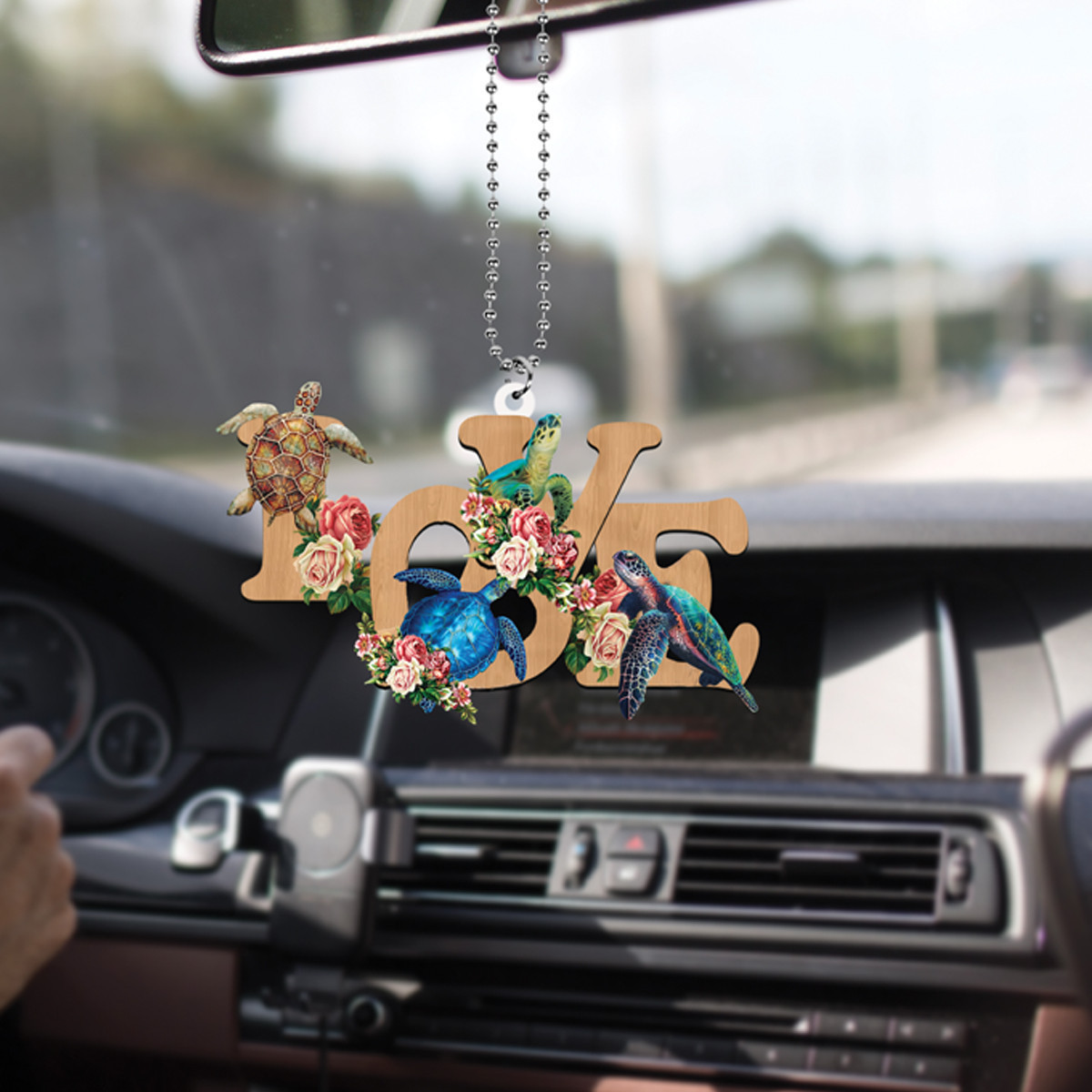Sea Turtle Love Ornament Cute Turtle Ornament Car Mirror Hanging
