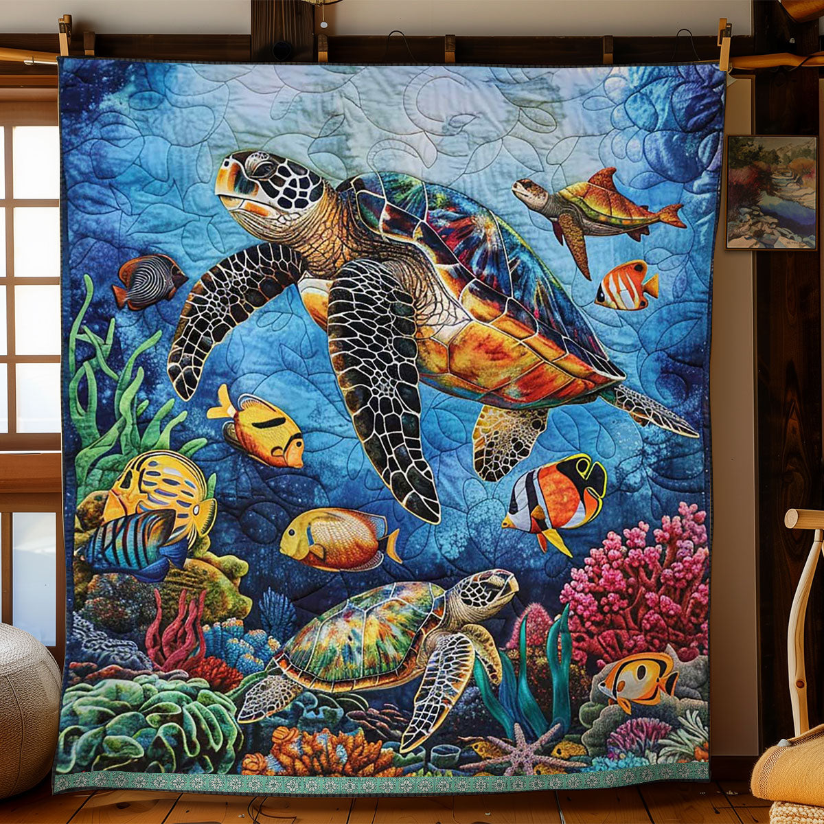 Sea Turtle Quilt Blanket Christmas Throws Christmas Presents For Sea Turtle Lovers
