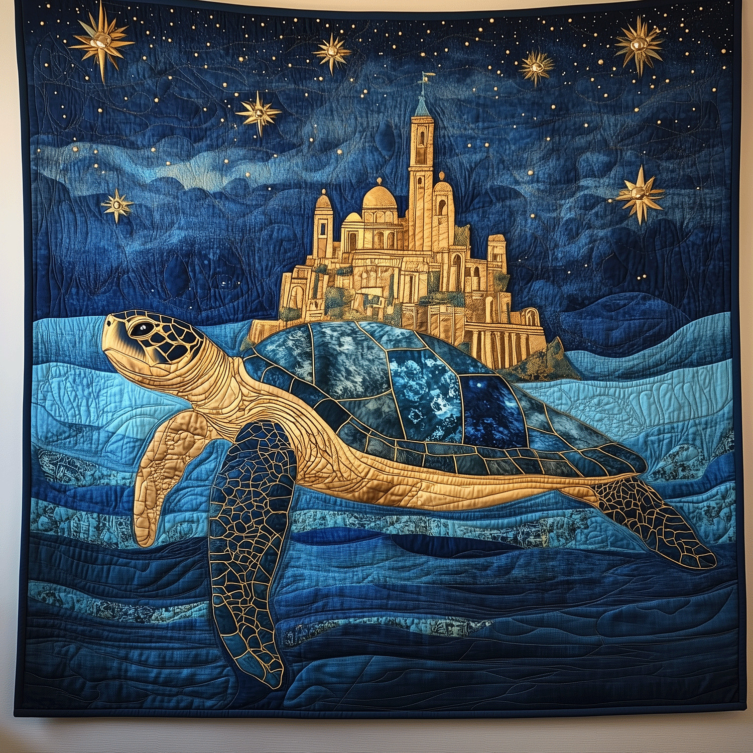 Sea Turtle Serenity Quilted Blanket Bedroom Good Decoration Gift For Mother