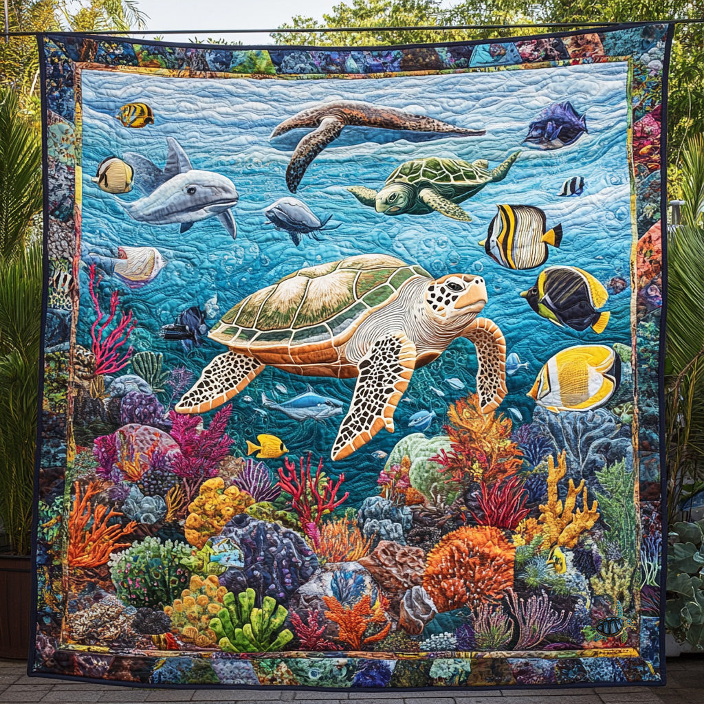 Sea Turtles Quilt Blanket Christmas Throws Turtle Lover Christmas Present Ideas For Mom