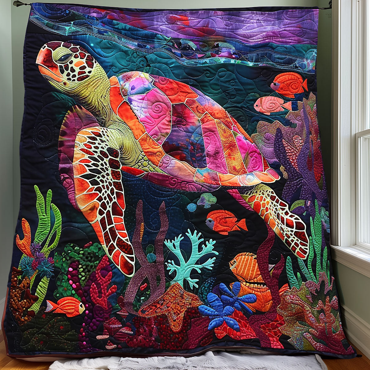 Sea Turtles Quilt Blanket King Size Blanket Best Presents For Grandmas