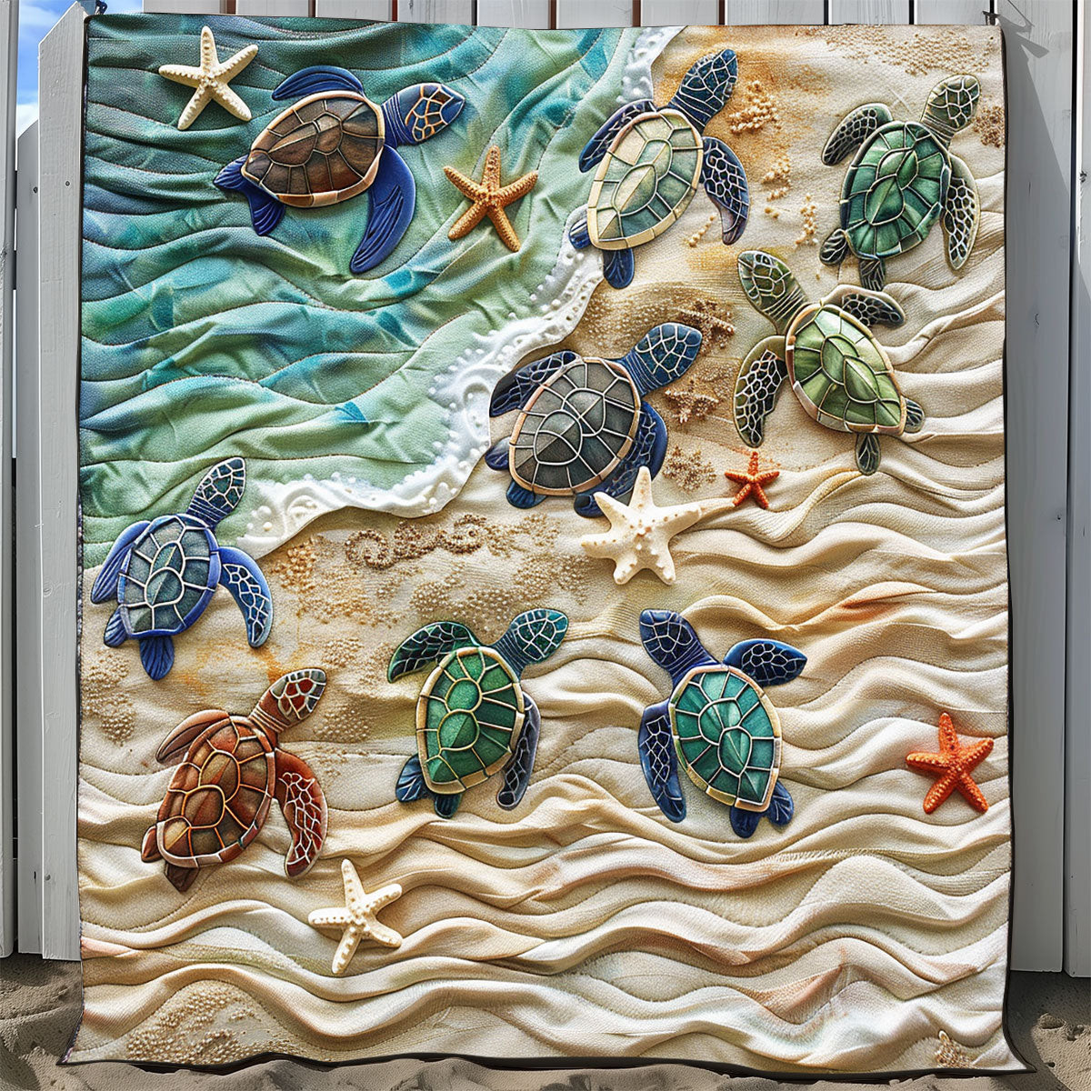 Sea Turtles Quilt Blanket Throw Blankets For Couch Mother's Day Gifts For Grandma