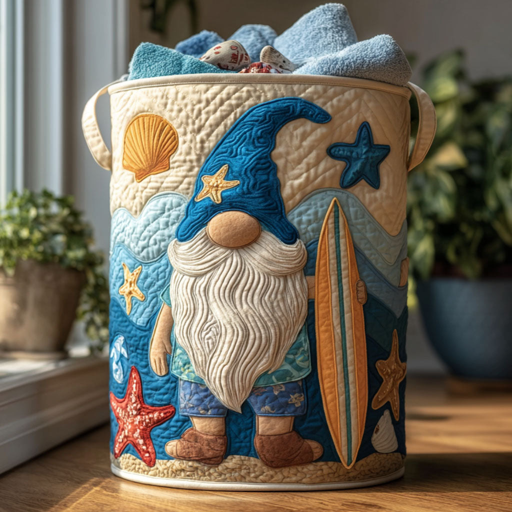 Sea You Soon Quilted Laundry Basket Holiday Favorite Gift
