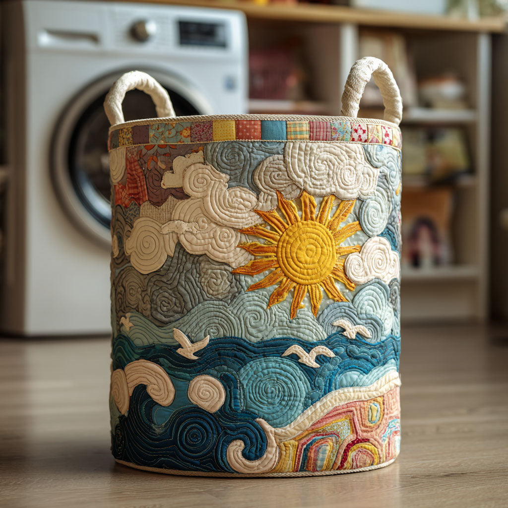 Seabreeze Sun Quilted Laundry Basket Merch For Him