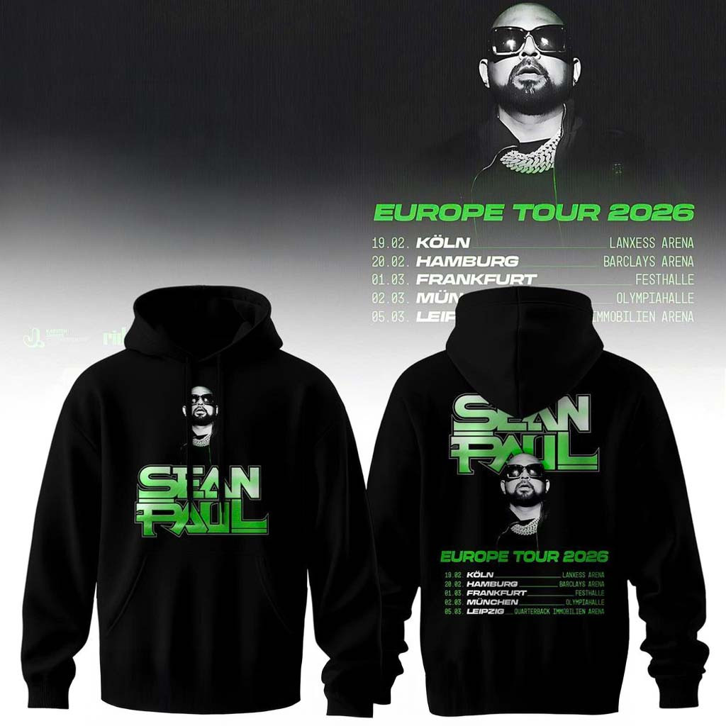 Sean Paul Germany Tour 2026 Hoodie Sean Paul Merch Gift Ideas For Rapper Fans