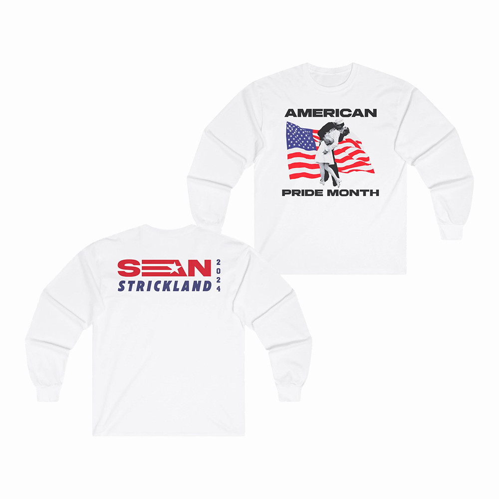 Sean Strickland Merch Trump Strickland 2024 American Pride Month Long Sleeve Shirt Gift For Fans