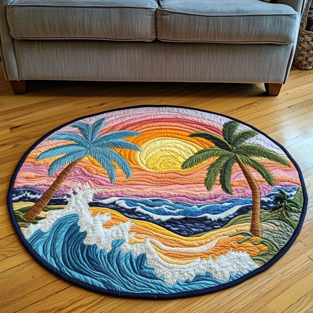 Seashell Dreams Quilted Round Mat Foyer Decor Ideas Best Christmas Gifts For Beach Lovers