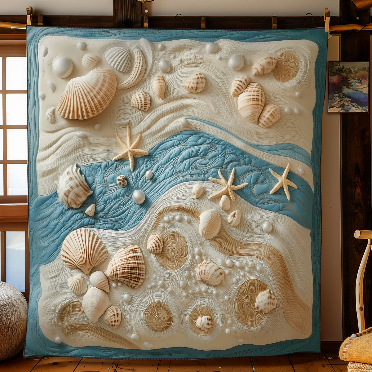 Seashell Shore Quilt Classic Quilt Blanket for Cozy and Warm Nights