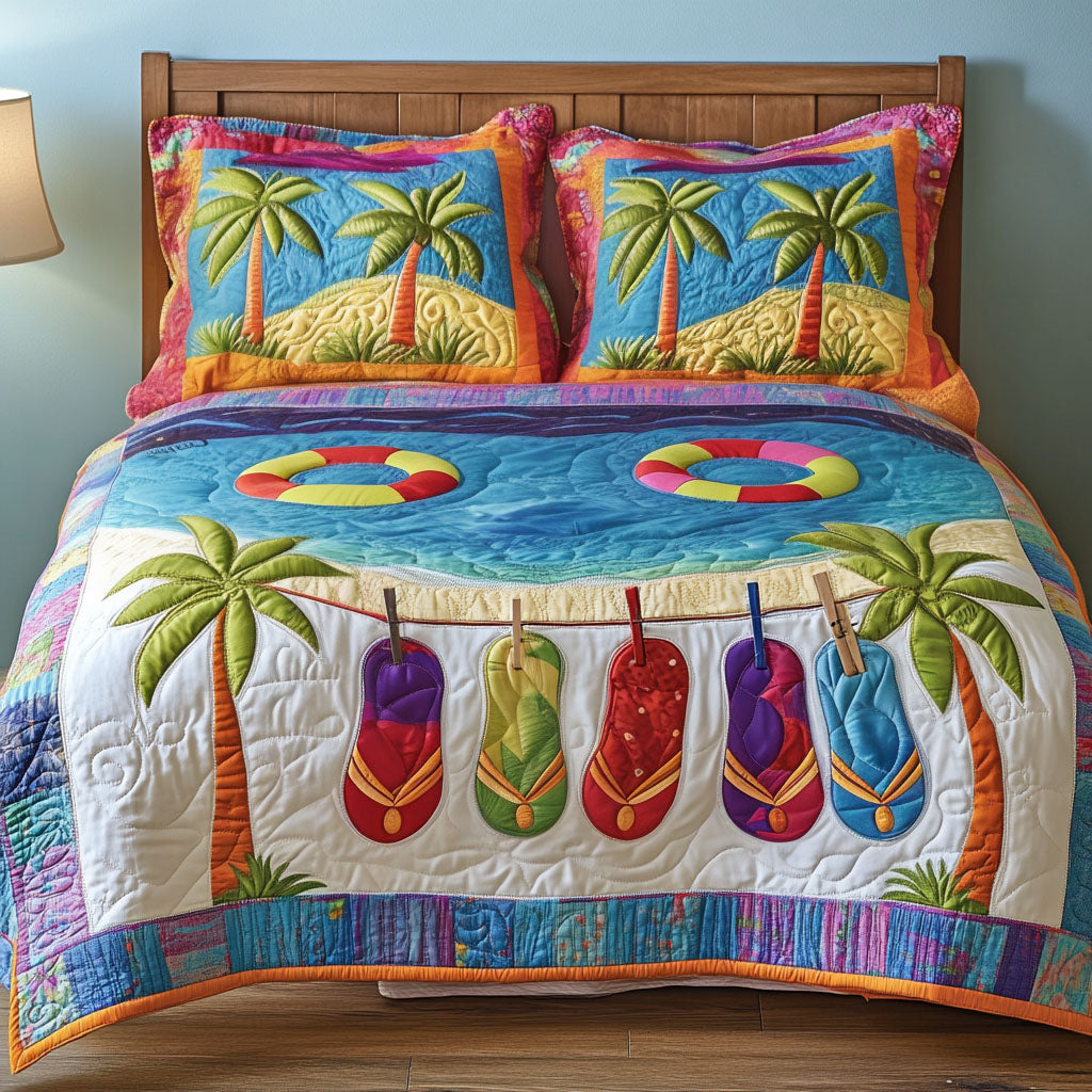 Seaside Bliss Quilted Bedding Set Exclusive Bedding Gift Set for Luxury Sleep