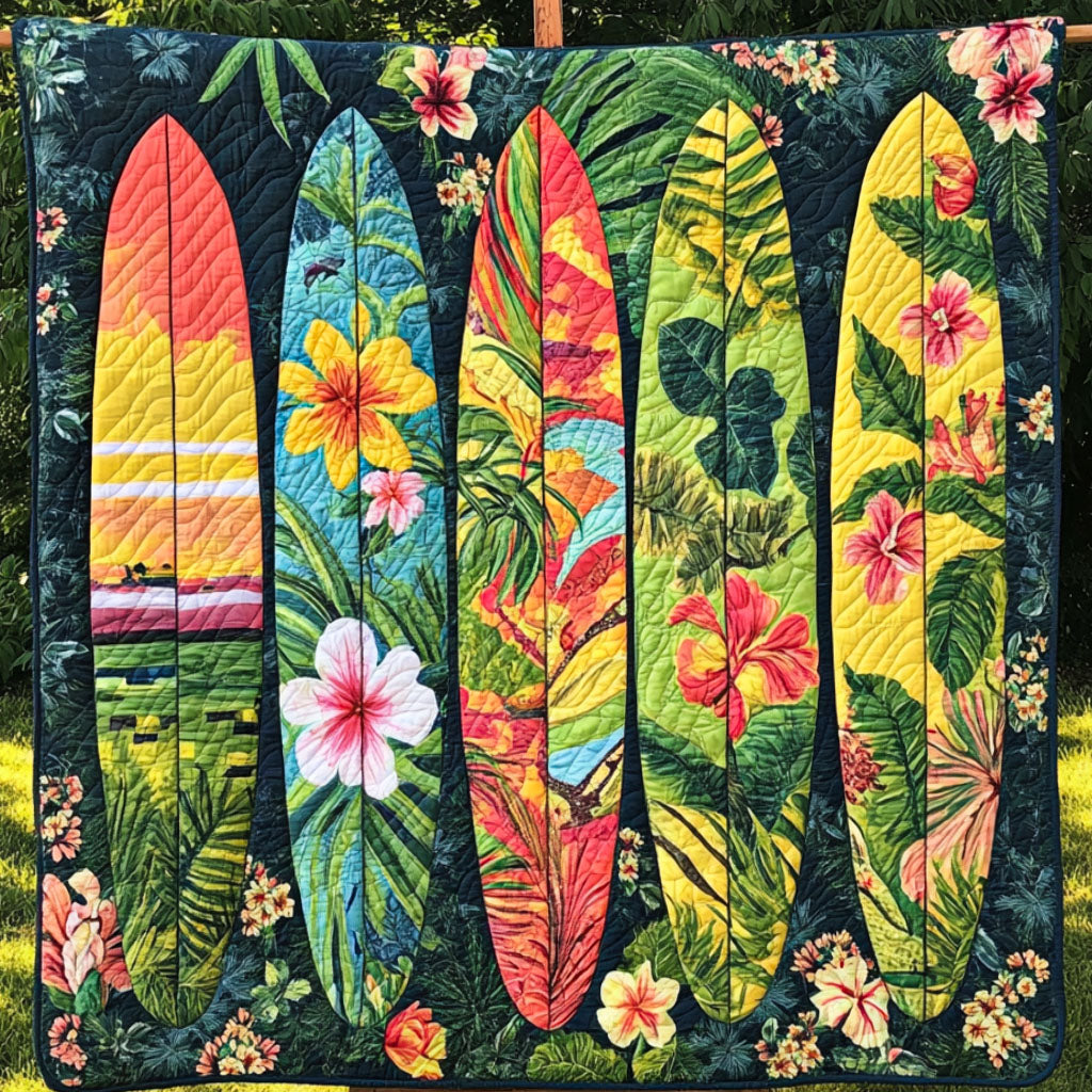 Seaside Dreams Quilted Blanket Bed Christmas Decor Gift Ideas For Surfers