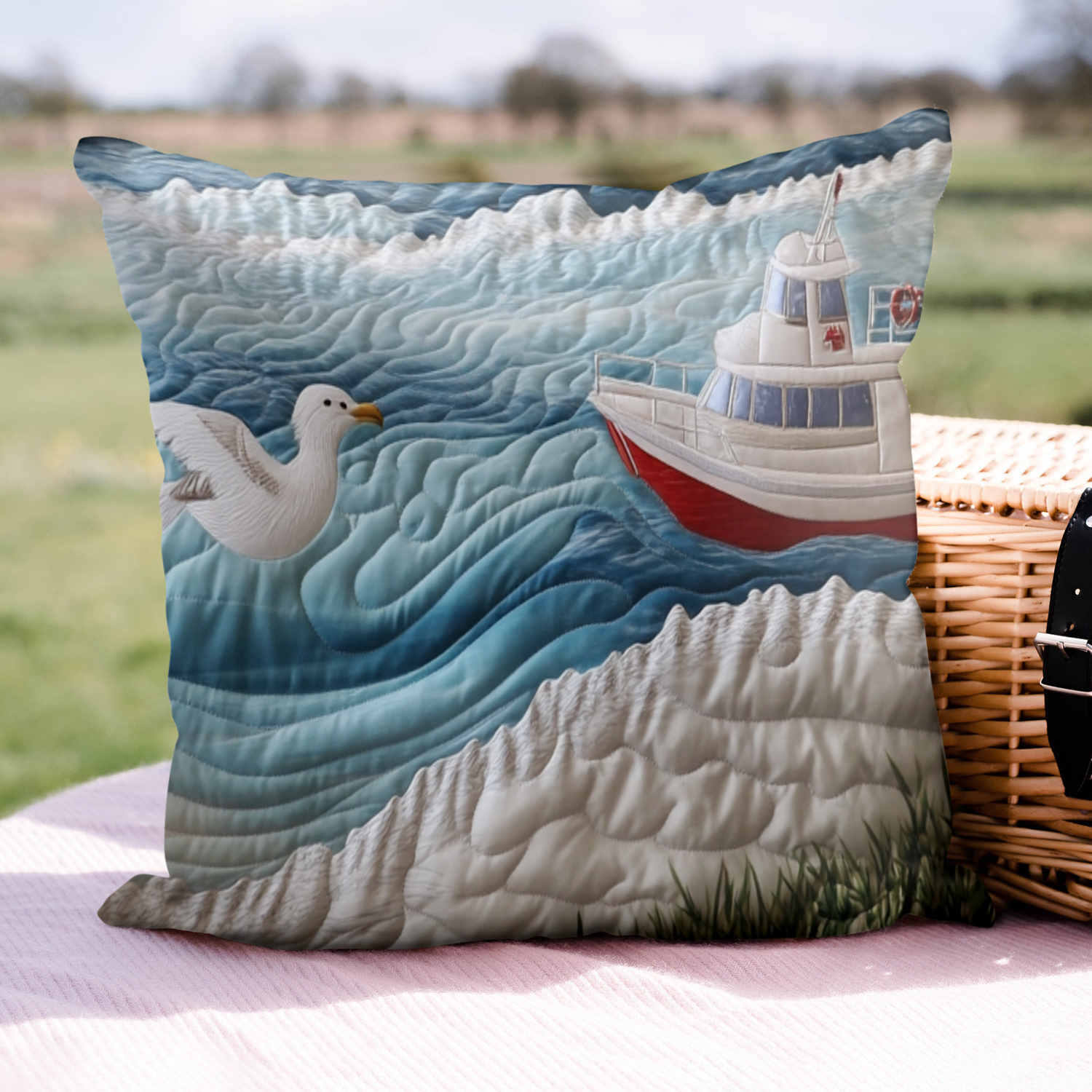 Seaside Dreams Quilted Pillow Case Decorative Pillow Cases Beach Lovers Gift Ideas