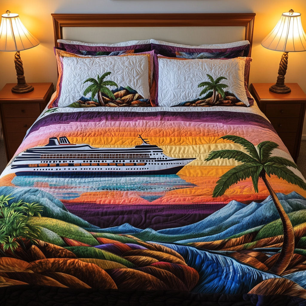Seaside Voyager Quilted Bedding Set Bed Decorations Presents For Ocean Lovers