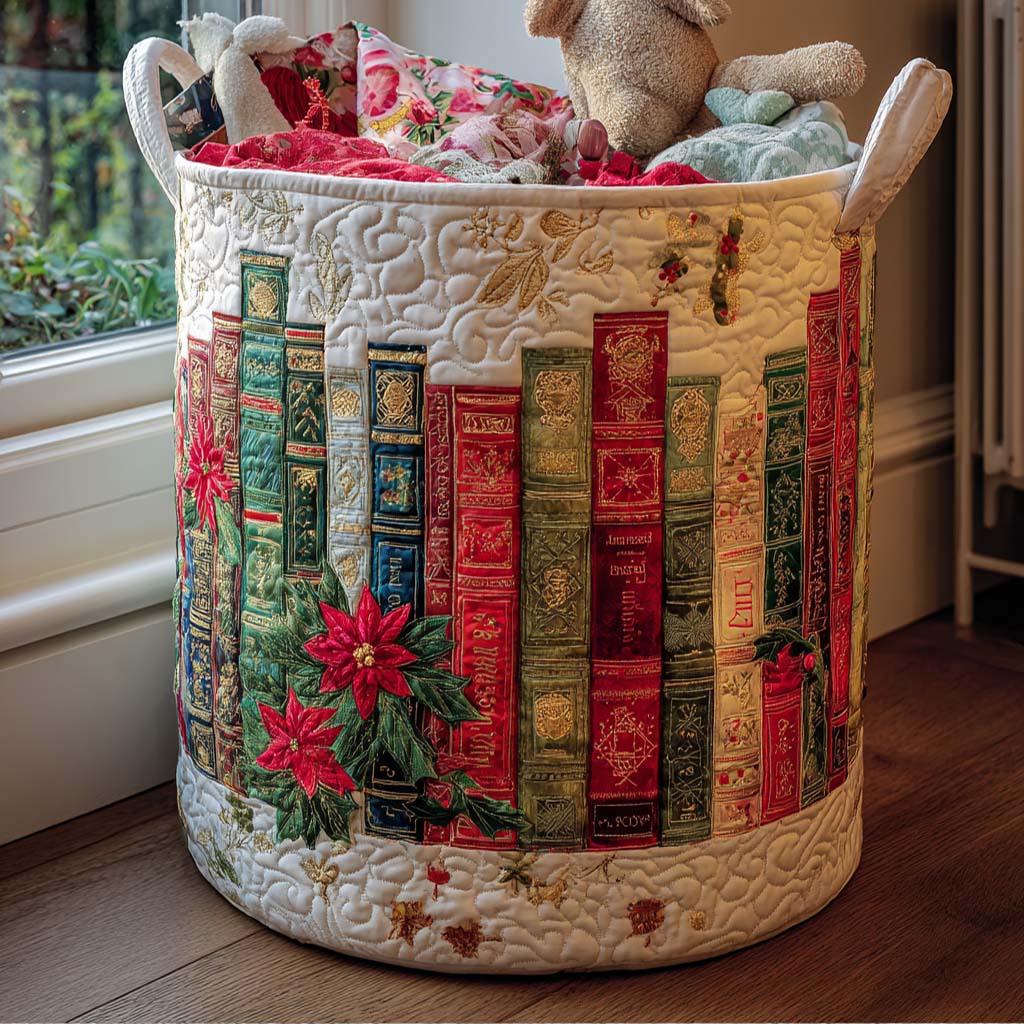 Seasonal Shelves Quilted Laundry Basket Great Stocking Stuffer