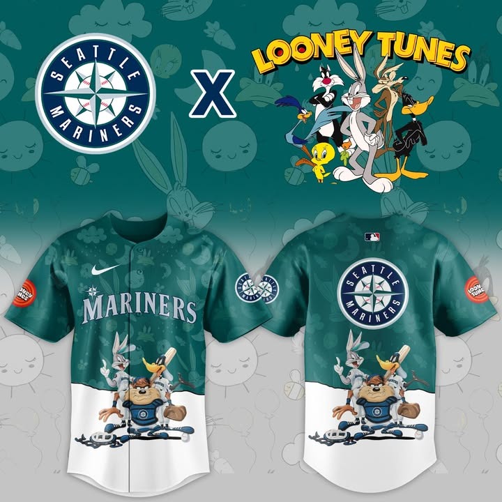 Seatle Mariners X Looney Tunes Limited Jersey Seatle Mariners Merch Gift Ideas For Baseball Players