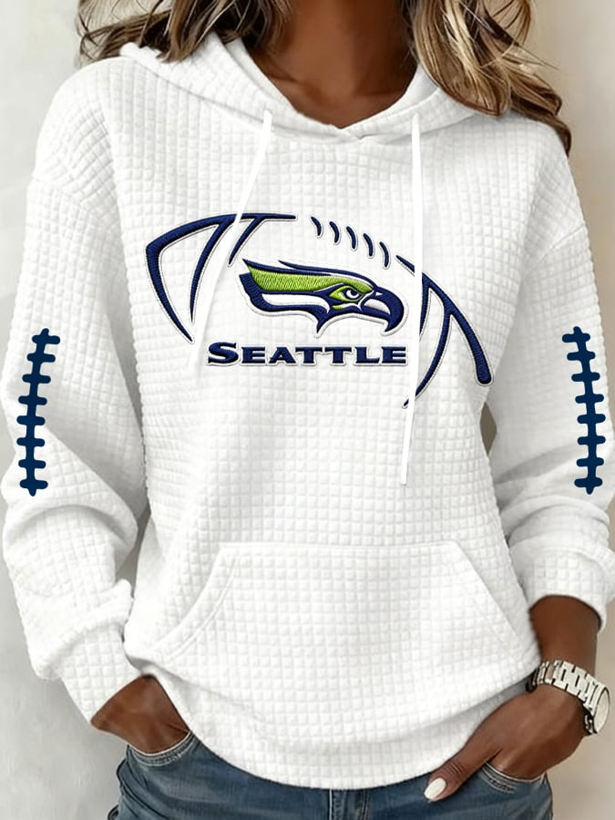 Seattle Football 12 Hoodie Seahawks Merch Game Day Clothes White Gifts For Football Lovers