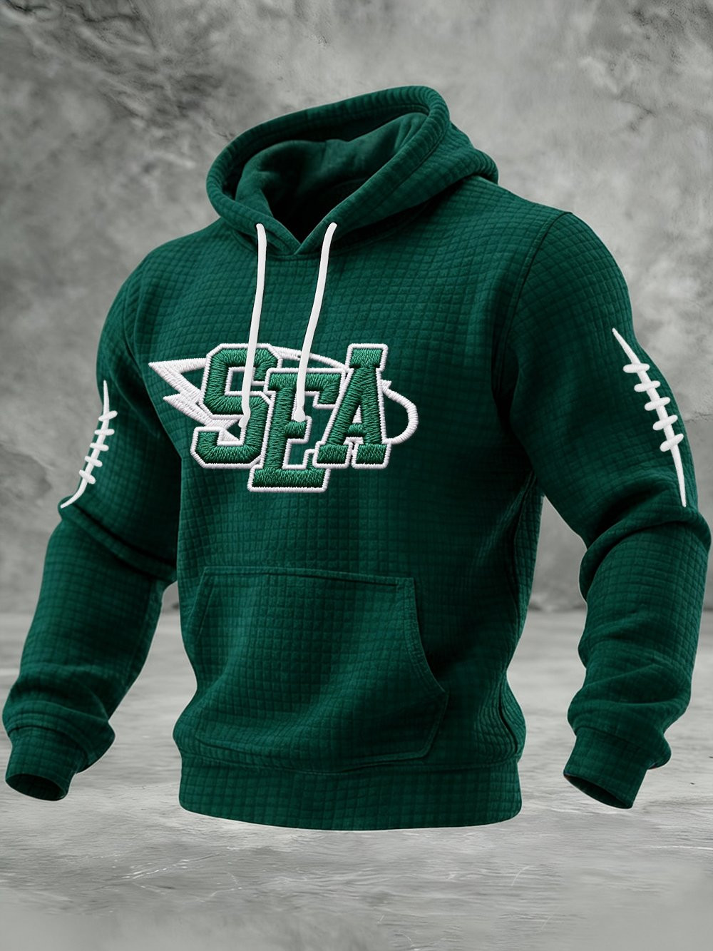 Seattle Football 12 SS Waffle Hoodie Seahawks Merch Seattle Strong Hoodie Green Gifts For Son Seattle Football 12 SS Waffle Hoodie Seahawks Merch Seattle Strong Hoodie Green Gifts For Son