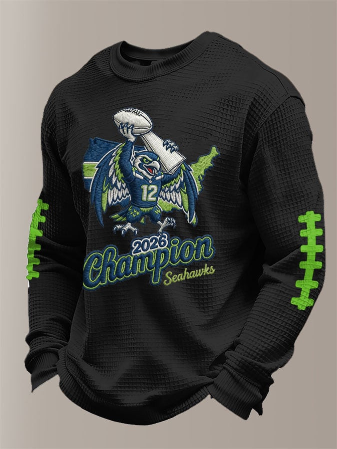 Seattle Football 12 SS Waffle Long Sleeve T-Shirt Seahawks Merch Seattle Strong Shirt Black Seattle Football 12 SS Waffle Long Sleeve T-Shirt Seahawks Merch Seattle Strong Shirt Black
