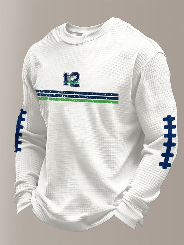 Seattle Football 12 Waffle Long Sleeve T-Shirt Seahawks Merch Seattle Pride Game Day Shirts