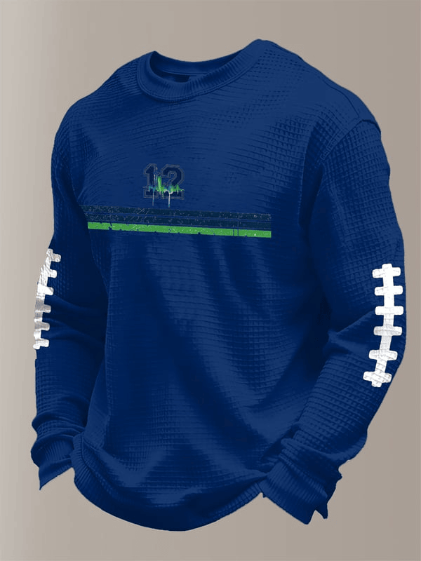 Seattle Football 12 Waffle Long Sleeve T-Shirt Seahawks Merch Seattle Pride Game Day Shirts