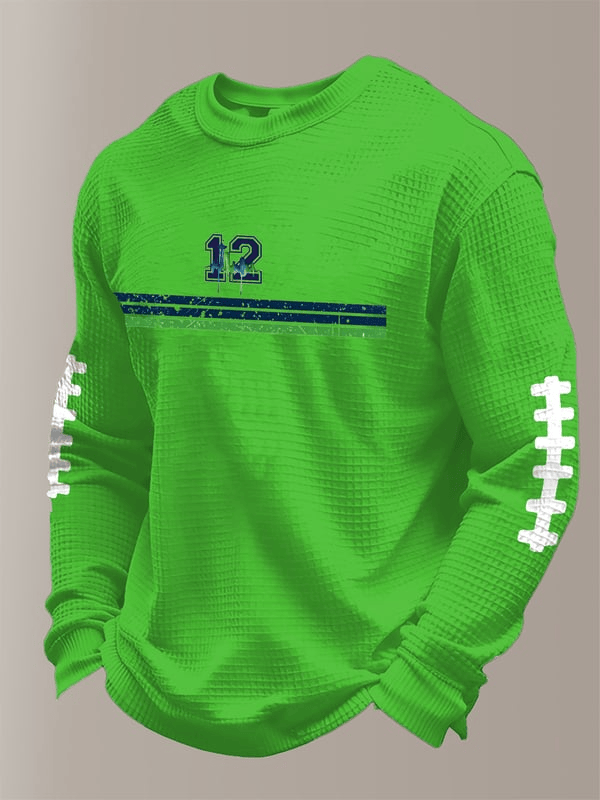 Seattle Football 12 Waffle Long Sleeve T-Shirt Seahawks Merch Seattle Pride Game Day Shirts