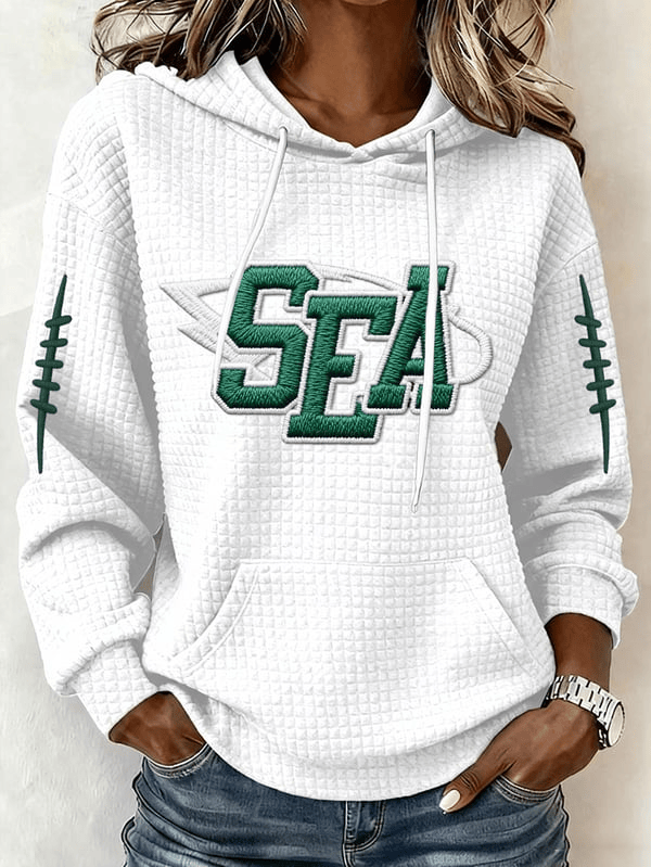 Seattle Football Game Day Waffle Hoodie Seahawks Hoodie Seattle Pride Merch Gifts For Wife Seattle Football Game Day Waffle Hoodie Seahawks Hoodie Seattle Pride Merch Gifts For Wife