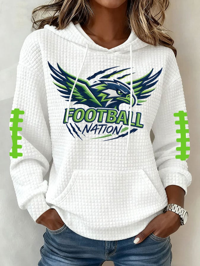 Seattle Football Hoodie Seahawks Merch Game Day SS Hoodie White Gifts For Football Fan Seattle Football Hoodie Seahawks Merch Game Day SS Hoodie White Gifts For Football Fan