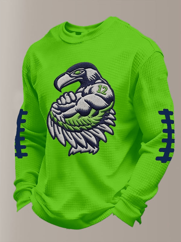 Seattle Football Long Sleeve T-Shirt Eagle 12 Seahawks Merch Game Day Clothing Dad Gifts