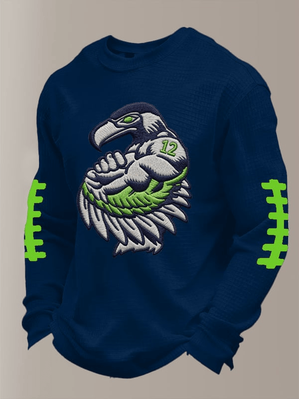 Seattle Football Long Sleeve T-Shirt Eagle 12 Seahawks Merch Game Day Clothing Dad Gifts