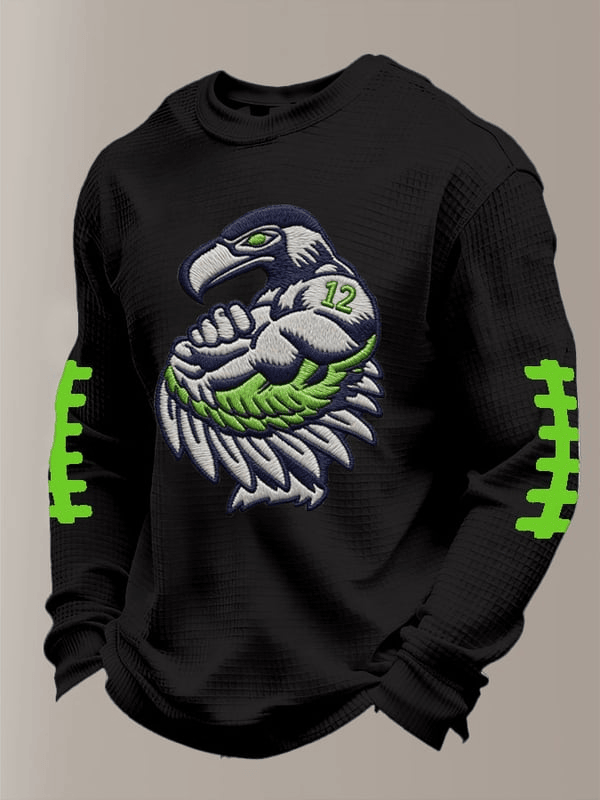 Seattle Football Long Sleeve T-Shirt Eagle 12 Seahawks Merch Game Day Clothing Dad Gifts