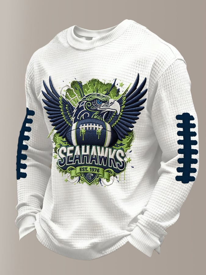 Seattle Football Long Sleeve T-Shirt Seahawks Merch Game Day Clothes White Brother Gifts Seattle Football Long Sleeve T-Shirt Seahawks Merch Game Day Clothes White Brother Gifts