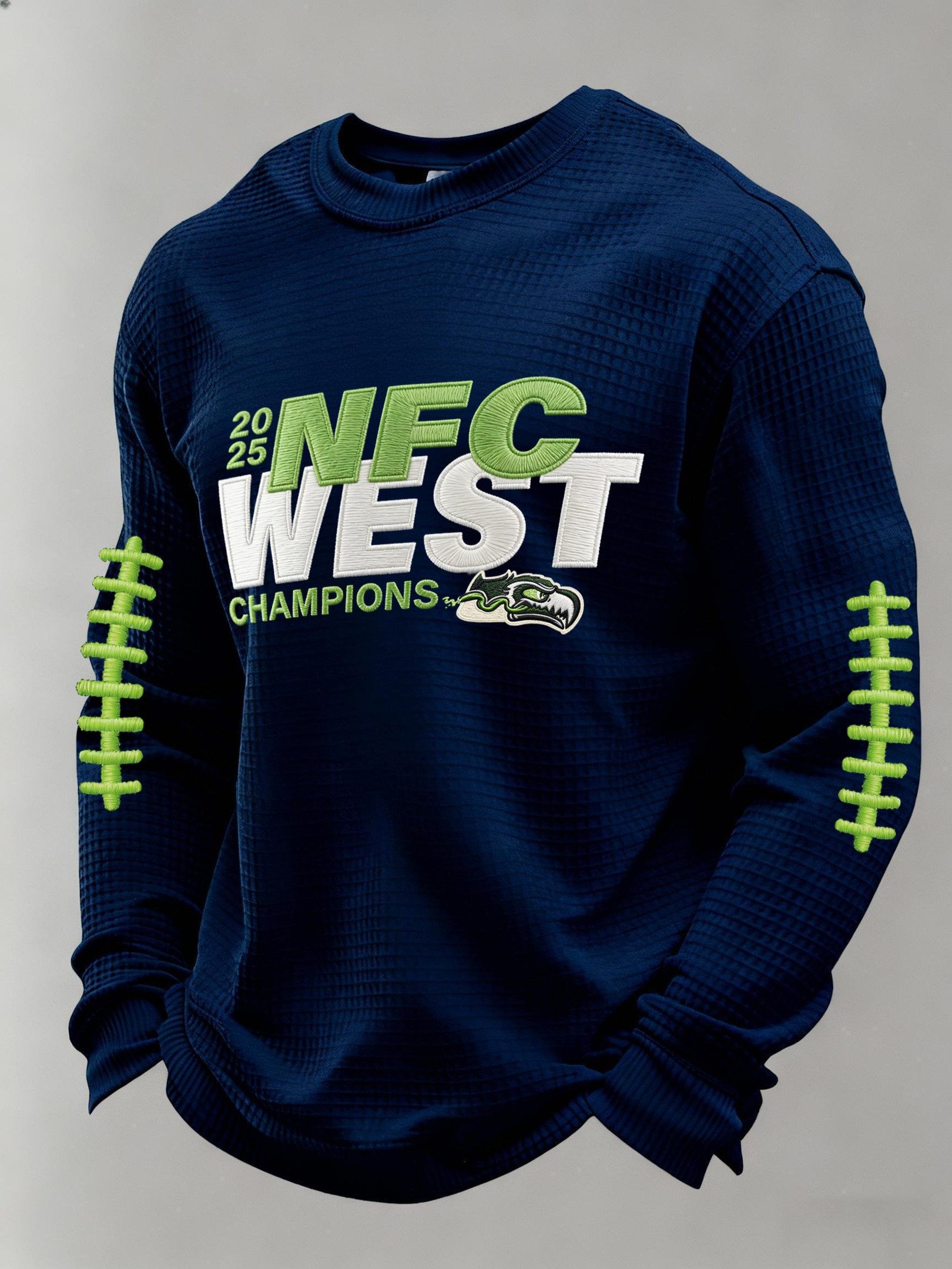 Seattle Football NFC West Champions Waffle Long Sleeve T-Shirt Seahawks Merch SS Apparel