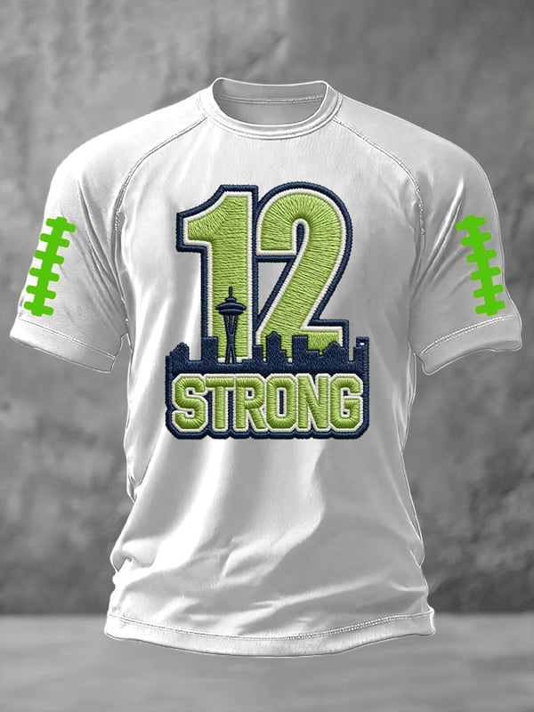 Seattle Football SS T-Shirt Seahawks Merch 12s Strong Shirt Game Day Clothing Men's